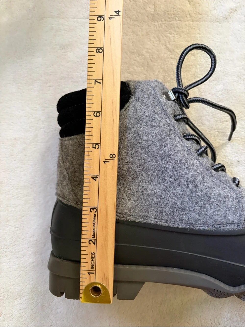 Sperry Men’s Wool Avenue Duck Insulated Rain Grey Lace Up Boots